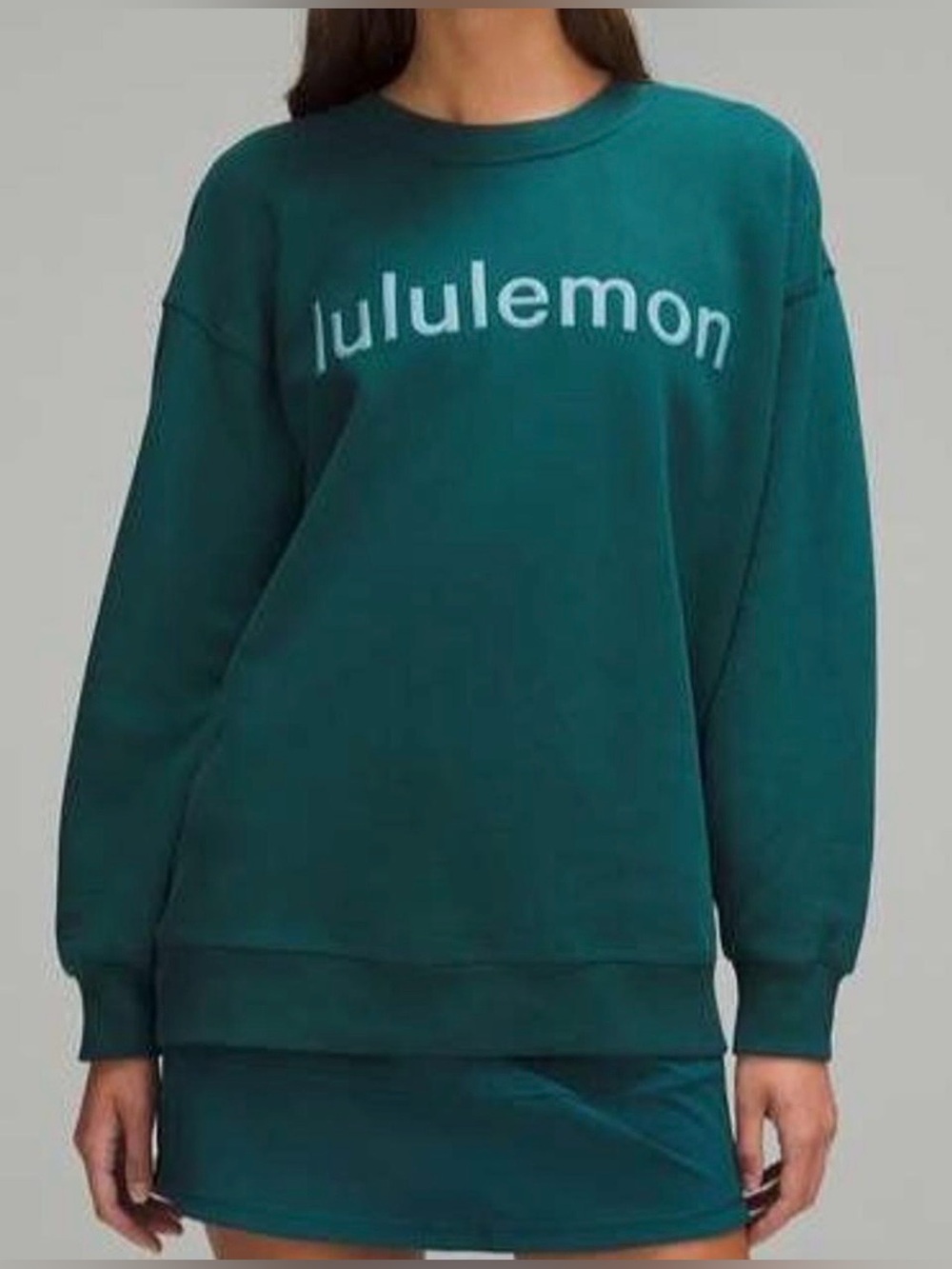 Lululemon Perfectly Oversized Storm Teal Crewneck Sweatshirt